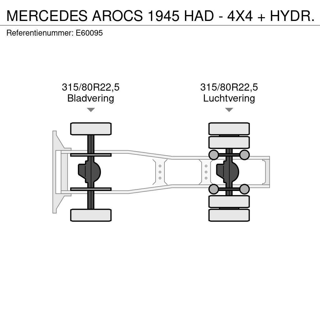 Mercedes-Benz AROCS 1945 HAD - 4X4 + HYDR. Traktorske jedinice