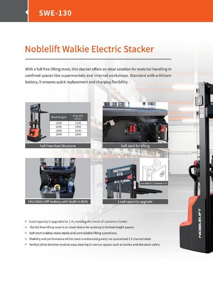 Noblelift SWE130 li-ion Ručni električni viličar