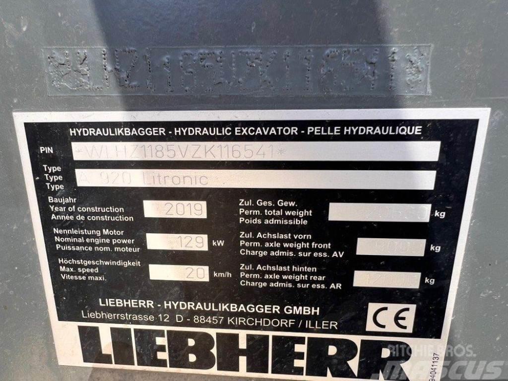 Liebherr A 920 Litronic Bageri na kotačima