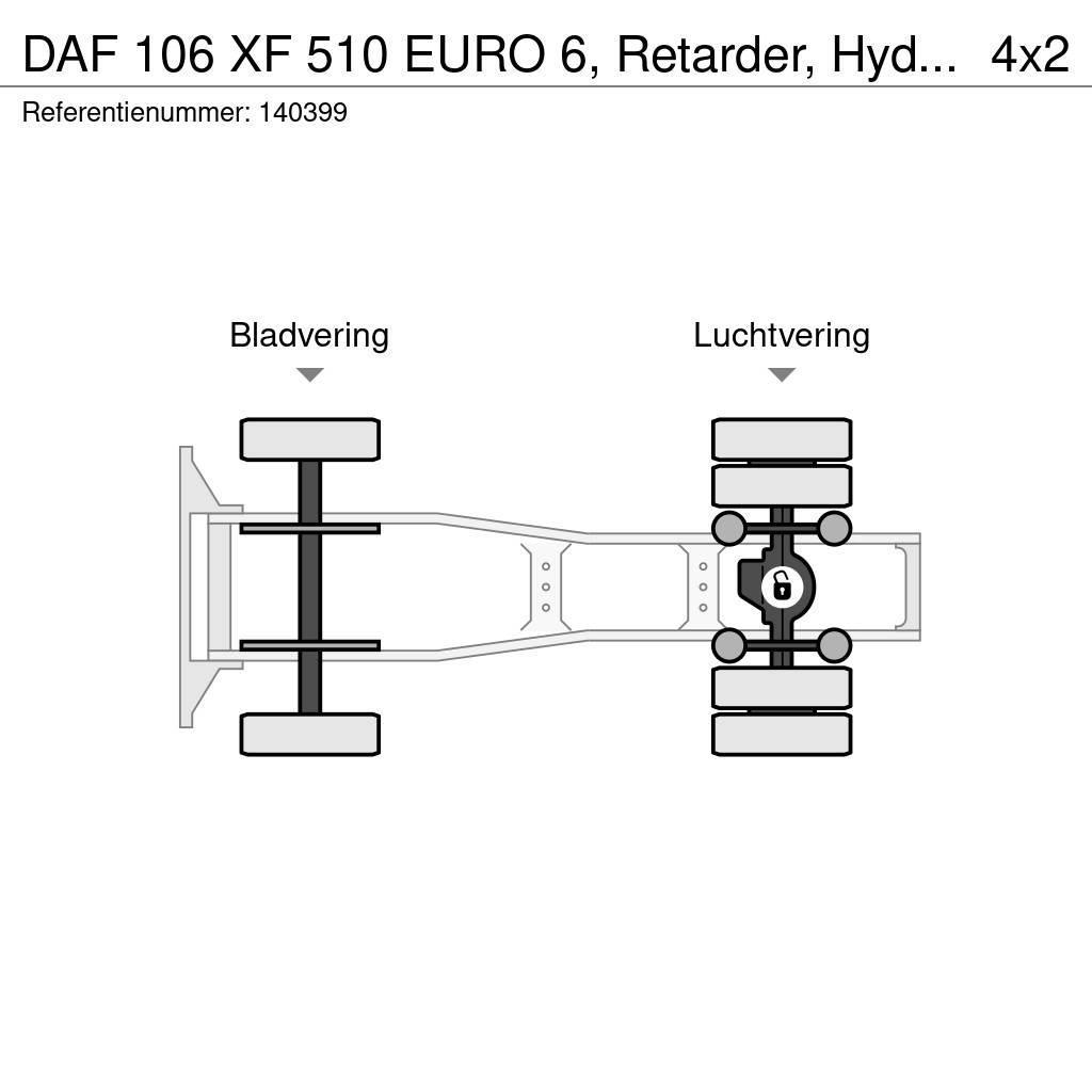 DAF 106 XF 510 EURO 6, Retarder, Hydraulic Traktorske jedinice