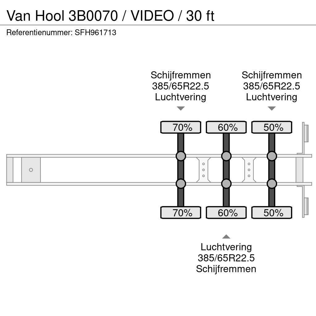Van Hool 3B0070 / VIDEO / 30 ft Kontejnerske poluprikolice