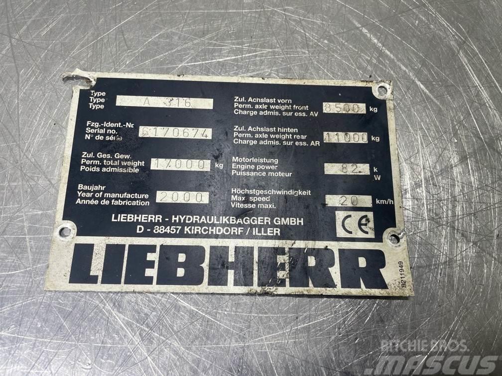 Liebherr A316 -  (For parts) Bageri na kotačima