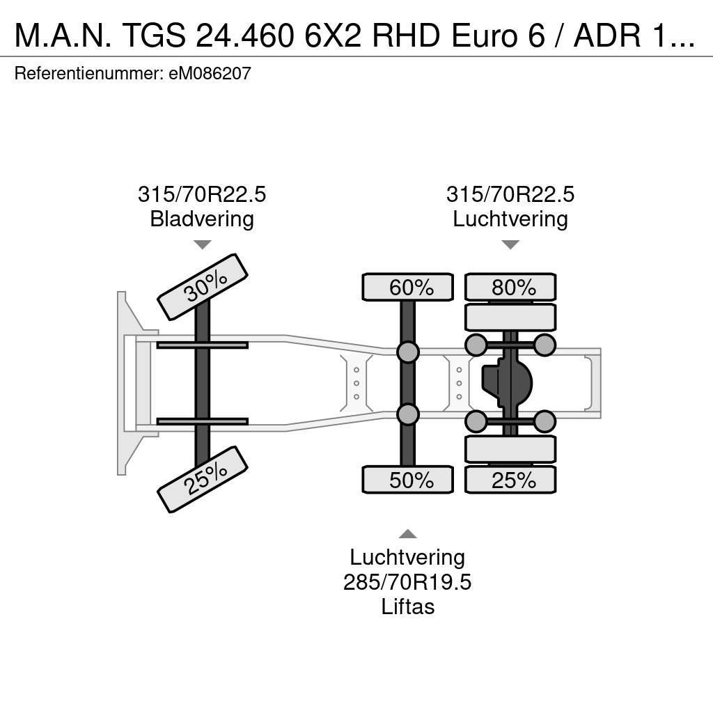 MAN TGS 24.460 6X2 RHD Euro 6 / ADR 19/07/24 Traktorske jedinice