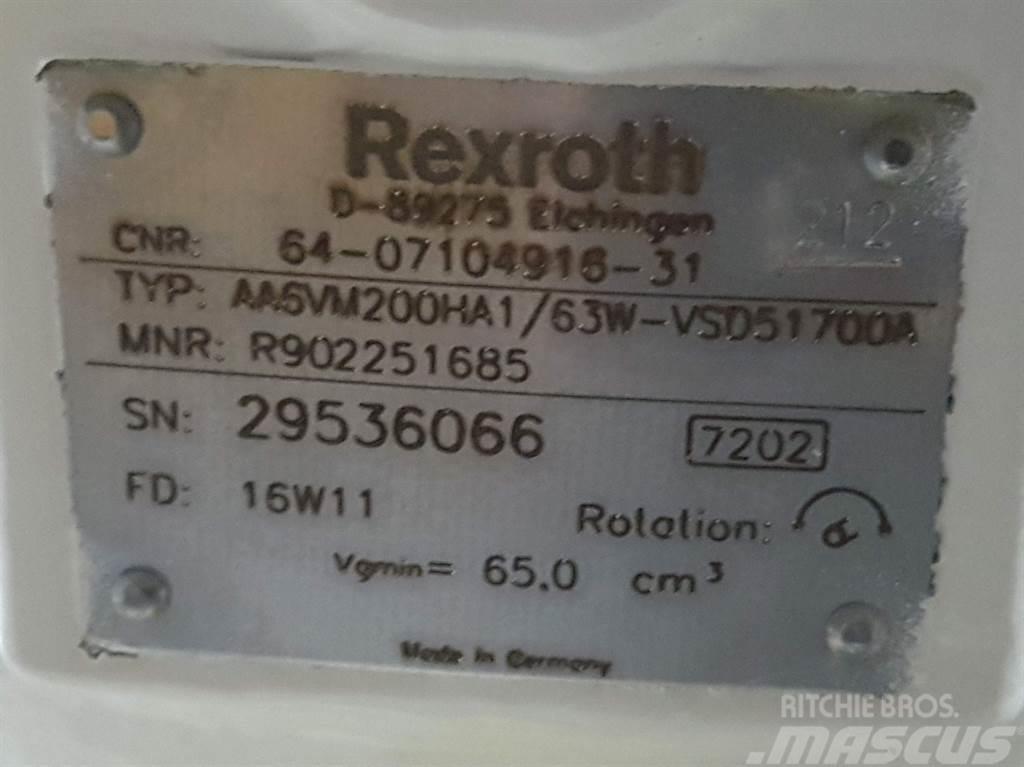 Rexroth AA6VM200HA1/63W-R902251685-Drive motor/Fahrmotor Hidraulika