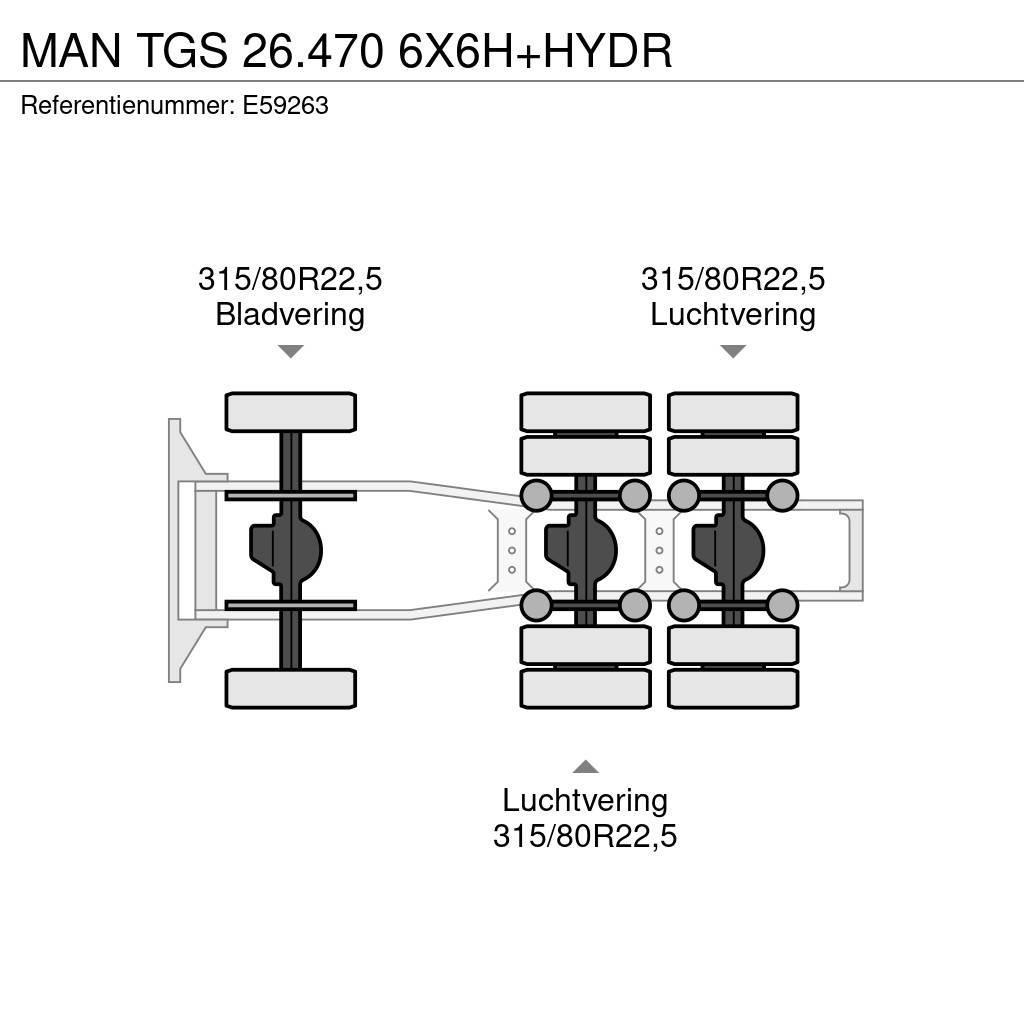 MAN TGS 26.470 6X6H+HYDR Traktorske jedinice