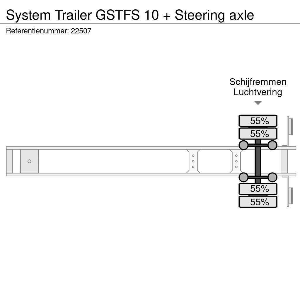  SYSTEM TRAILER GSTFS 10 + Steering axle Sanduk poluprikolice