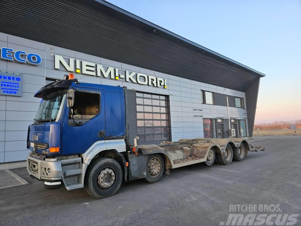 Sisu E11 420 10x4 metsäkoneritilä Kamioni za prijevoz šumskih strojeva