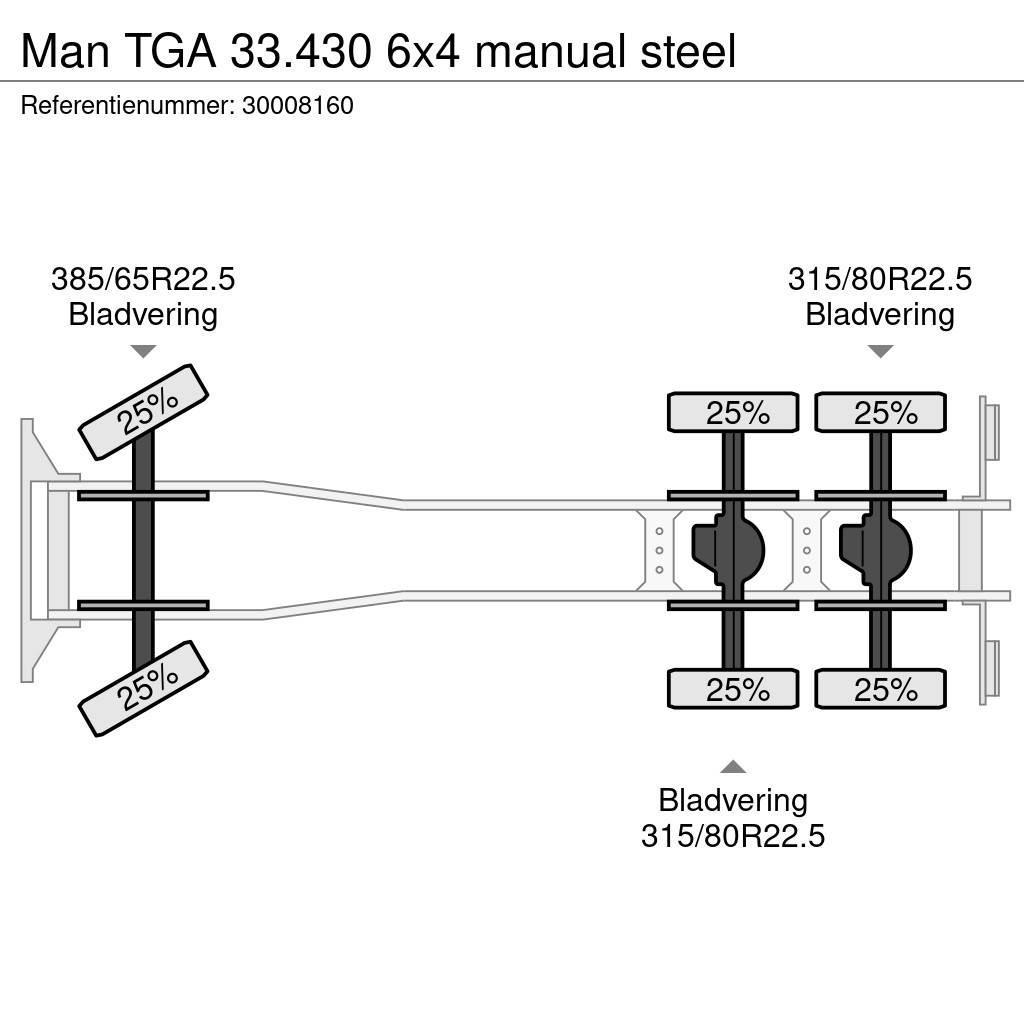 MAN TGA 33.430 6x4 manual steel Kiper kamioni