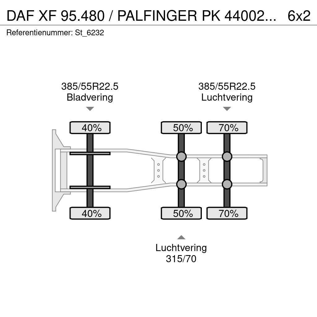 DAF XF 95.480 / PALFINGER PK 44002 / JIB / WINCH Traktorske jedinice