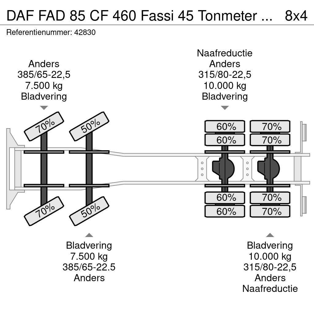 DAF FAD 85 CF 460 Fassi 45 Tonmeter laadkraan + Fly-Ji Rabljene dizalice za težak teren