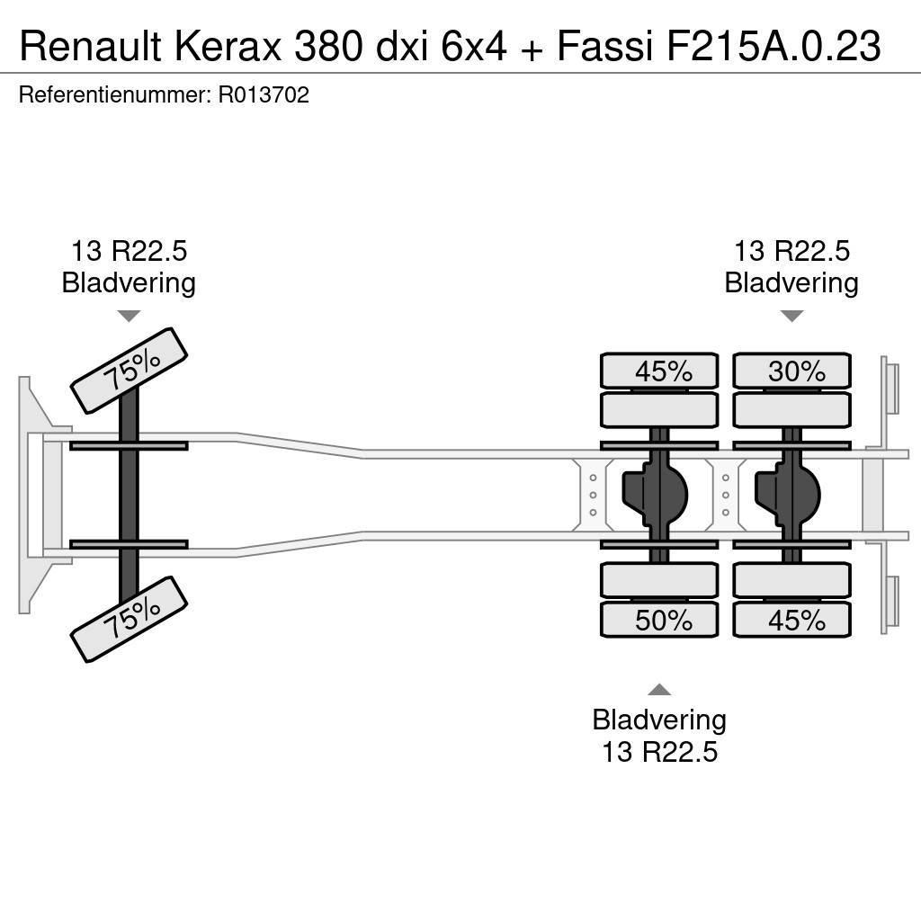 Renault Kerax 380 dxi 6x4 + Fassi F215A.0.23 Kamioni sa otvorenim sandukom