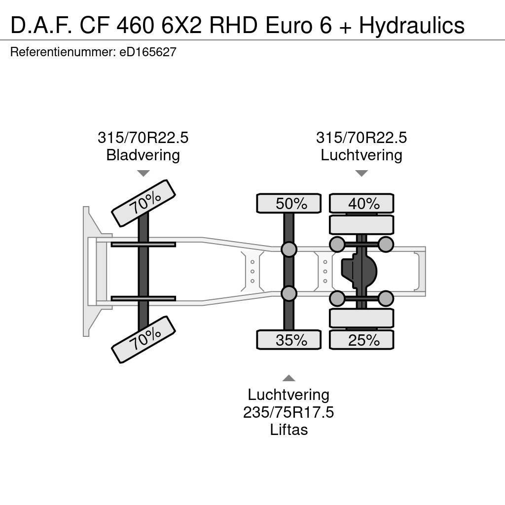 DAF CF 460 6X2 RHD Euro 6 + Hydraulics Traktorske jedinice