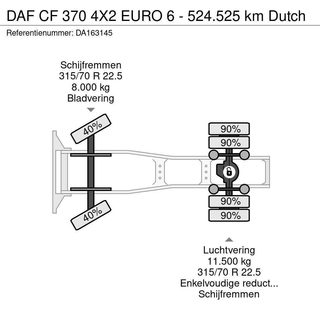 DAF CF 370 4X2 EURO 6 - 524.525 km Dutch Traktorske jedinice