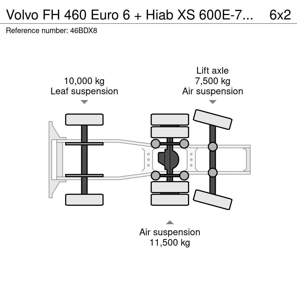 Volvo FH 460 Euro 6 + Hiab XS 600E-7 Hipro + Jib 135X-4 Traktorske jedinice