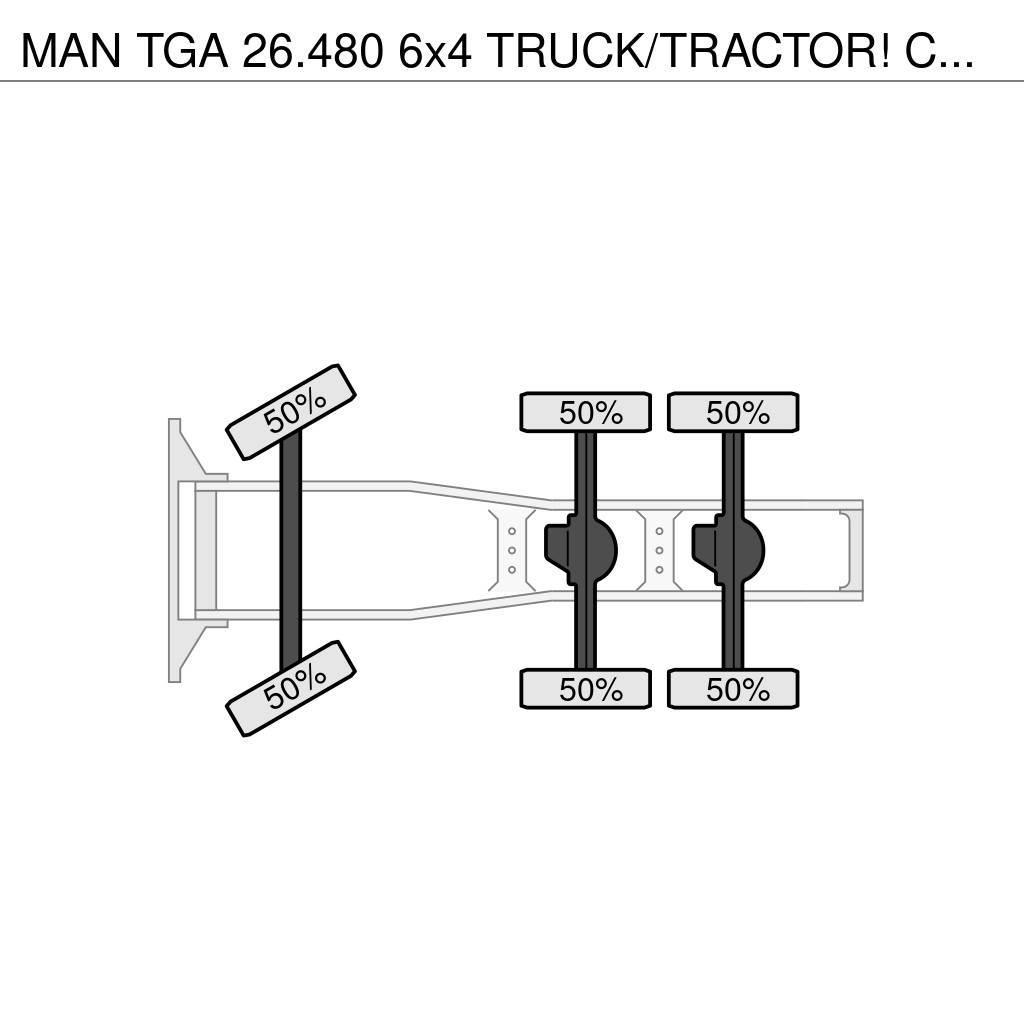 MAN TGA 26.480 6x4 TRUCK/TRACTOR! CRANE/KRAN/GRUE HIAB Traktorske jedinice