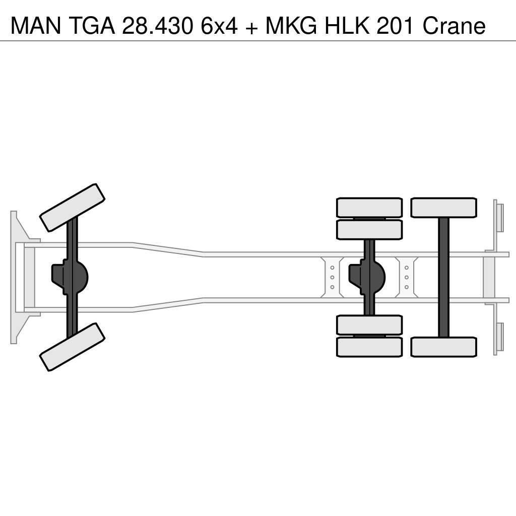 MAN TGA 28.430 6x4 + MKG HLK 201 Crane Rabljene dizalice za težak teren