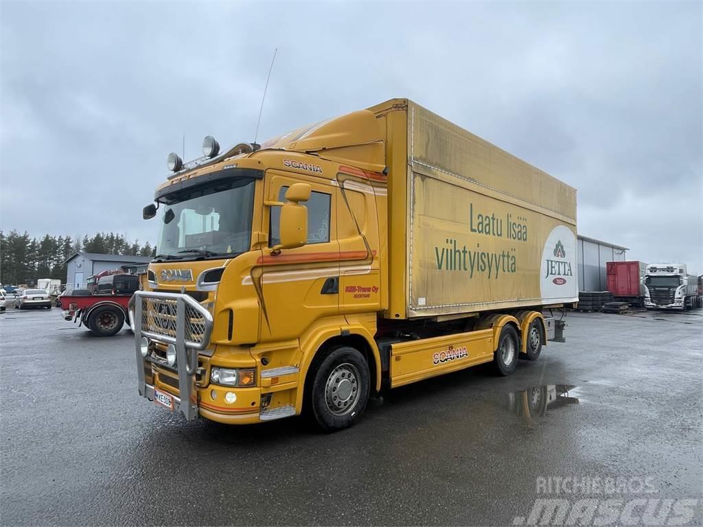 Scania R-500 6x2-4500, 7,7m tasonostolaite + Lokinsiipi Kontejnerski kamioni