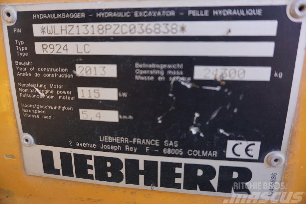 Liebherr R 924 LC Bageri gusjeničari