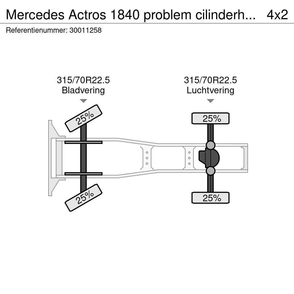 Mercedes-Benz Actros 1840 problem cilinderhead Traktorske jedinice