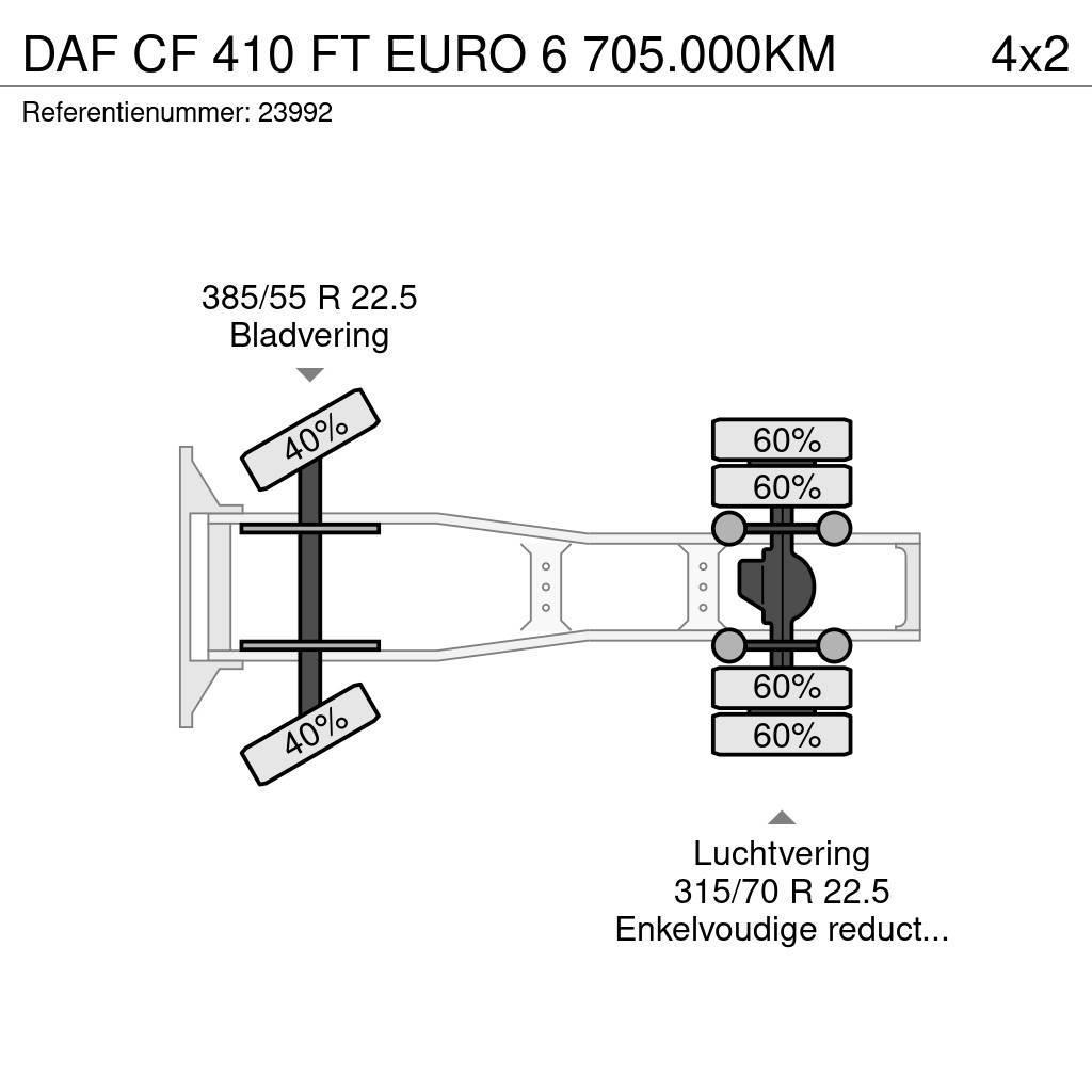 DAF CF 410 FT EURO 6 705.000KM Tractor Units