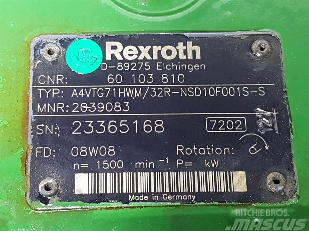 Rexroth A4VTG71HWM/32R-R902039083-Drive pump/Fahrpumpe Hidraulika