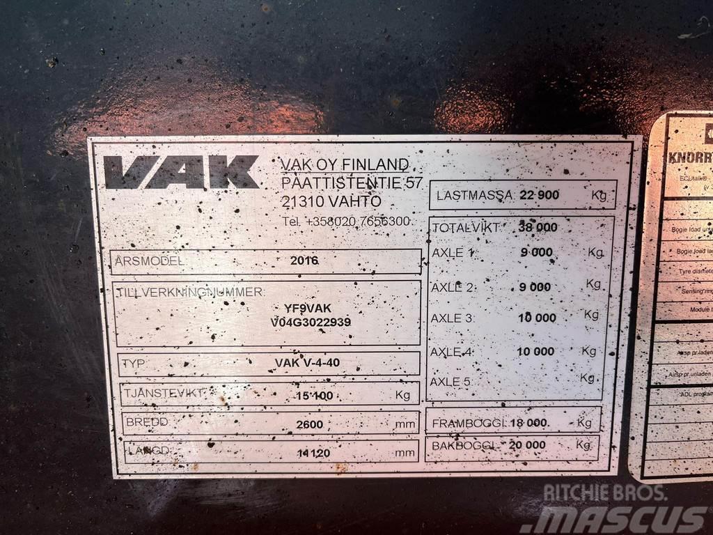 VAK V-4-40 VECTOR 1950 / BOX L=10804 mm Prikolice hladnjače