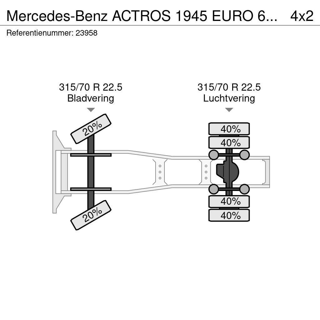 Mercedes-Benz ACTROS 1945 EURO 6 657.000KM Traktorske jedinice