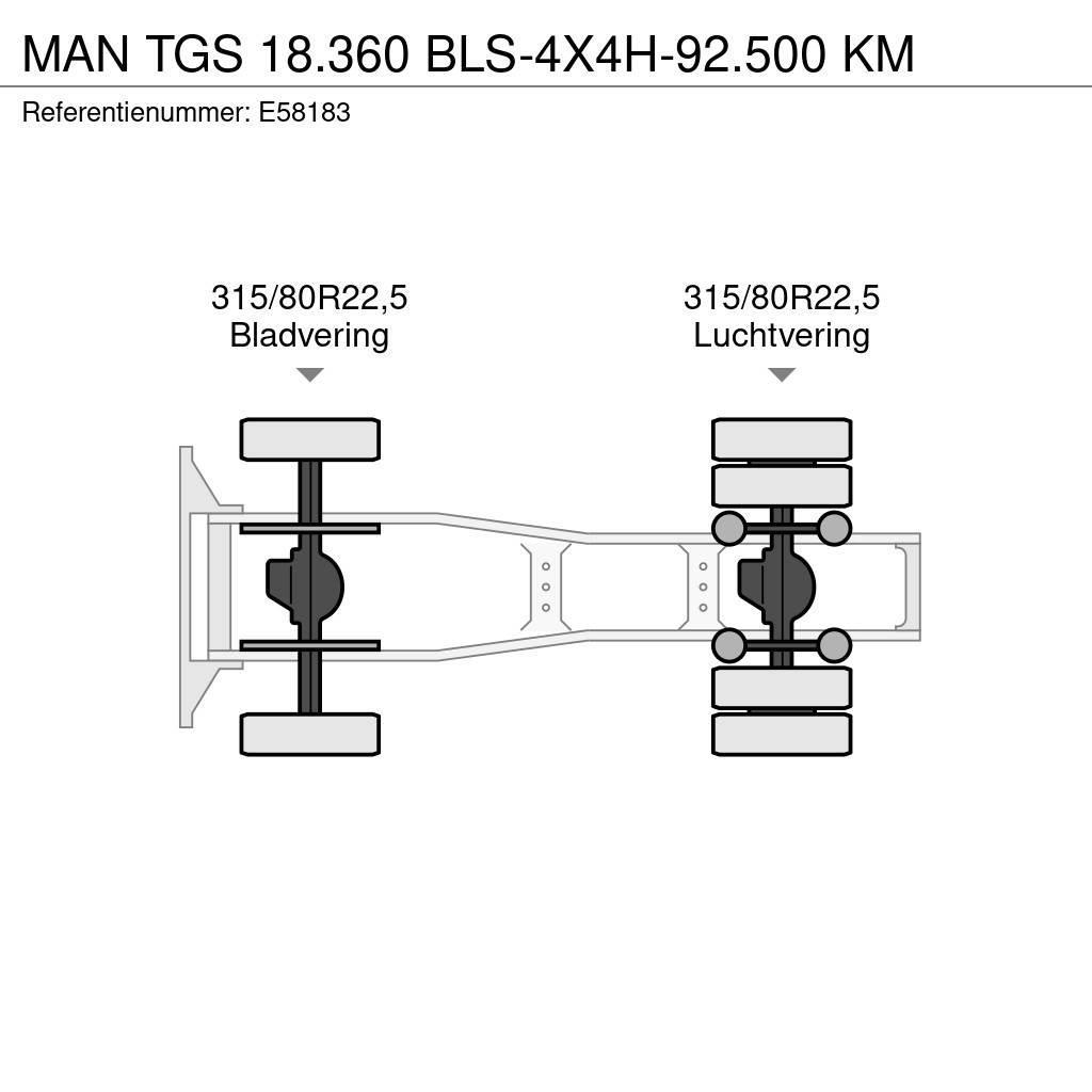 MAN TGS 18.360 BLS-4X4H-92.500 KM Traktorske jedinice