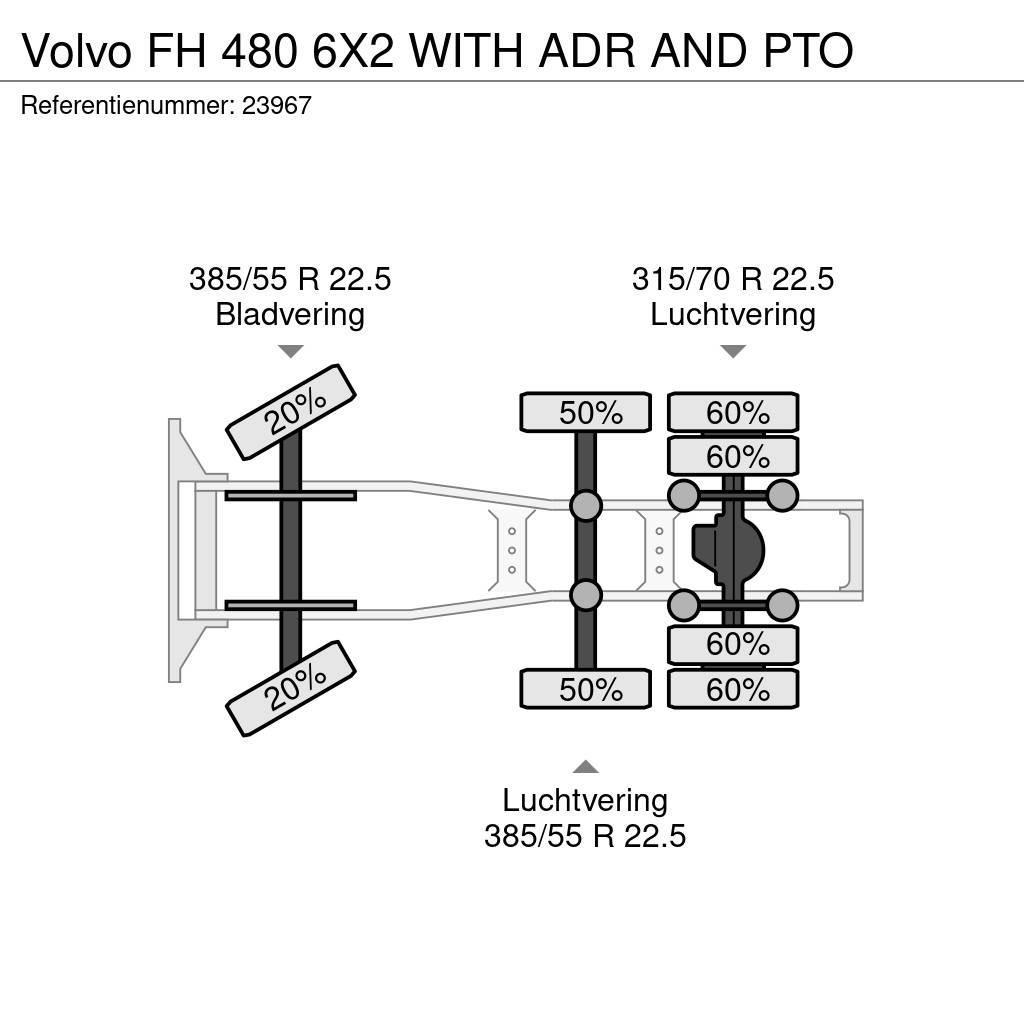 Volvo FH 480 6X2 WITH ADR AND PTO Traktorske jedinice