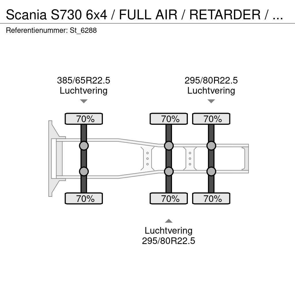 Scania S730 6x4 / FULL AIR / RETARDER / 280 dkm! Traktorske jedinice