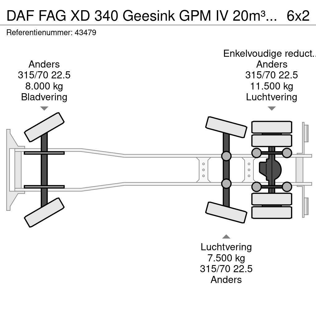 DAF FAG XD 340 Geesink GPM IV 20m³ GEC Kamioni za otpad