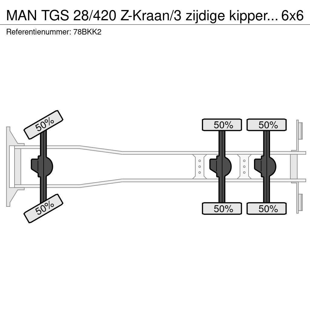 MAN TGS 28/420 Z-Kraan/3 zijdige kipper 6x6!!2018!!ZER Kiper kamioni