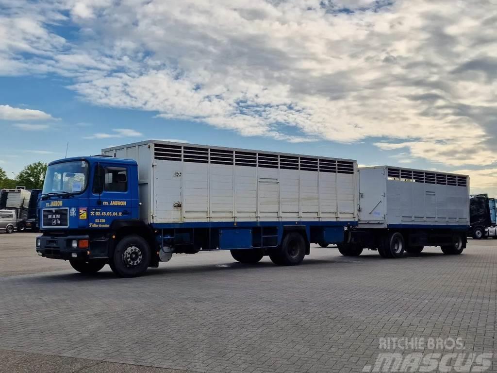 MAN 19.372 4x2 Livestock Guiton - Truck + Trailer - Ma Kamioni za transport stoke