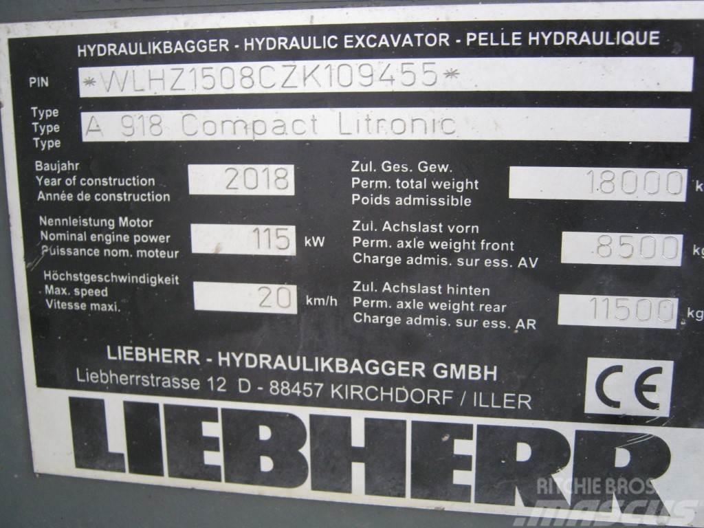 Liebherr A 918 Compact Litronic Bageri na kotačima
