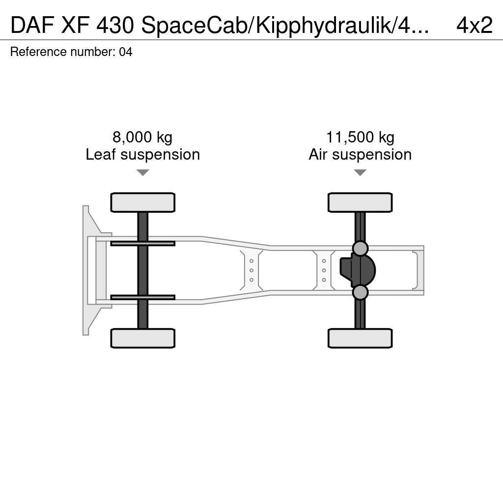 DAF XF 430 SpaceCab/Kipphydraulik/452 tkm/Euro 6 Traktorske jedinice