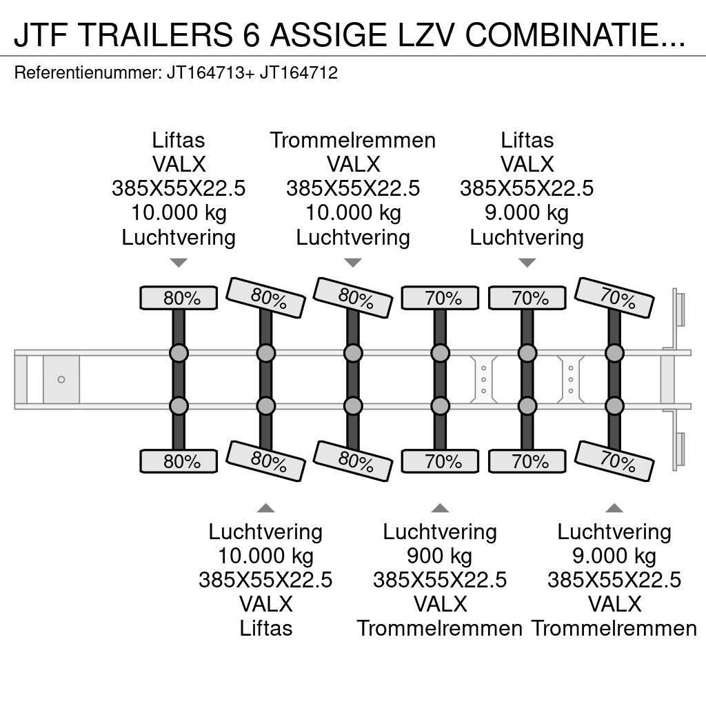  JTF TRAILERS 6 ASSIGE LZV COMBINATIE MET ON-22-XN Kontejnerske poluprikolice