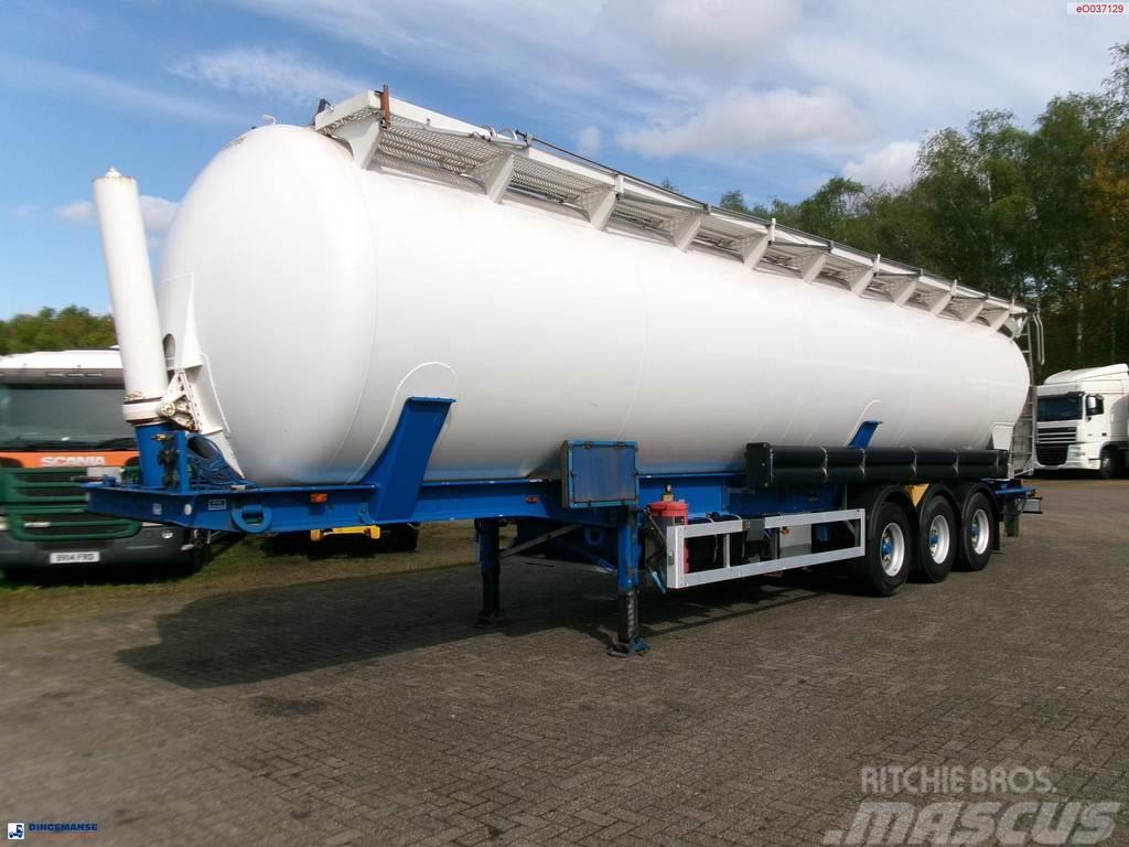 Feldbinder Powder tank alu (tipping) 63 m3 + compressor Kiper poluprikolice