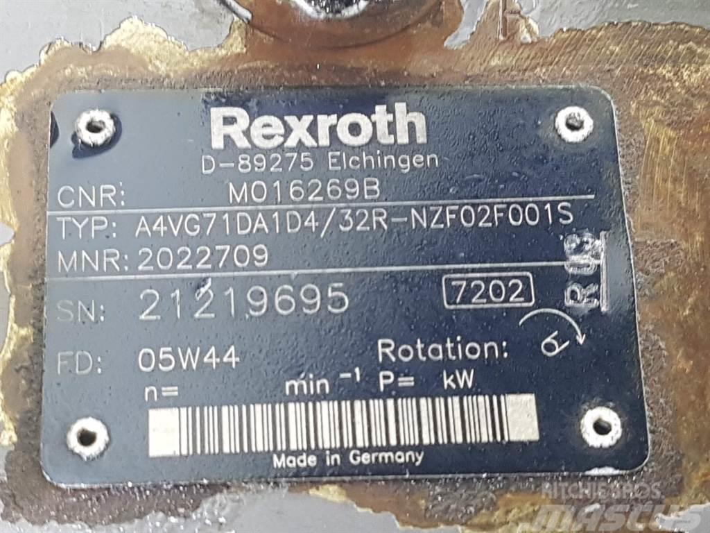 Rexroth A4VG71DA1D4/32R-R902022709-Drive pump/Fahrpumpe Hidraulika
