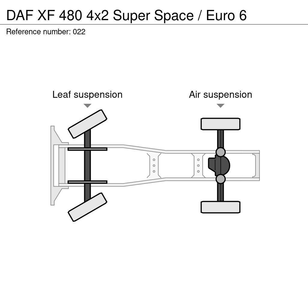 DAF XF 480 4x2 Super Space / Euro 6 Traktorske jedinice