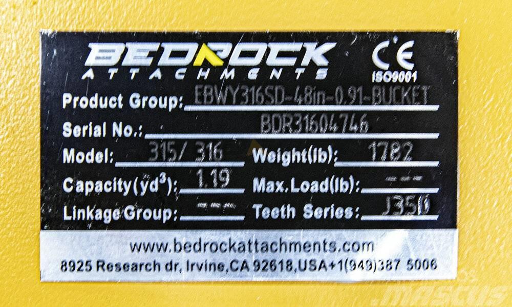 CAT 48" Severe Rock Bucket 315D/F,316E/F,318D2/E/F Ostale komponente