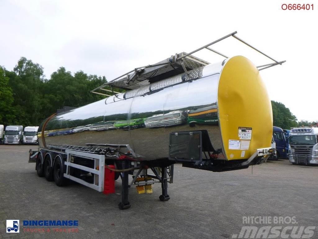 Crane Fruehauf Bitumen tank inox 28 m3 / 1 comp Tanker poluprikolice