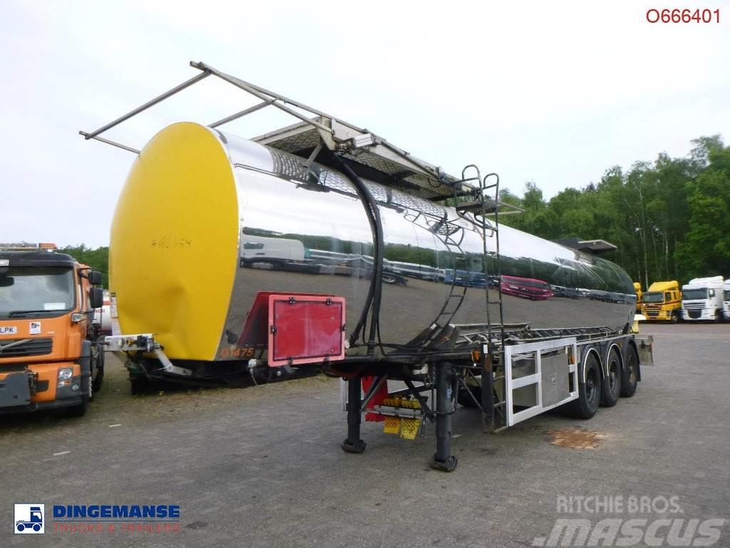  Crane Fruehauf Bitumen tank inox 28 m3 / 1 comp Tanker poluprikolice