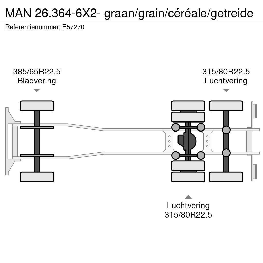 MAN 26.364-6X2- graan/grain/céréale/getreide Kamioni cisterne