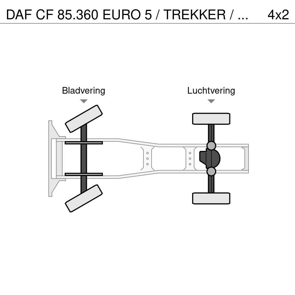 DAF CF 85.360 EURO 5 / TREKKER / BAKWAGEN COMBI / PALF Traktorske jedinice