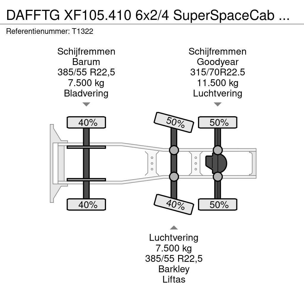 DAF FTG XF105.410 6x2/4 SuperSpaceCab Euro5 (T1322) Traktorske jedinice