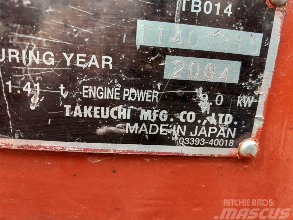 Takeuchi TB014 Mini bageri <7t