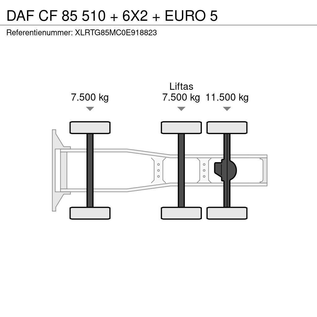DAF CF 85 510 + 6X2 + EURO 5 Traktorske jedinice