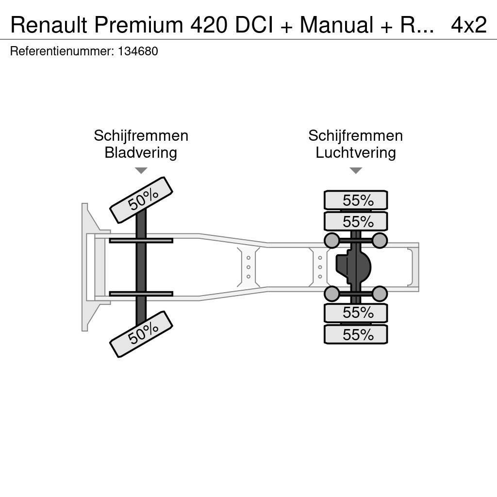 Renault Premium 420 DCI + Manual + Retarder Traktorske jedinice