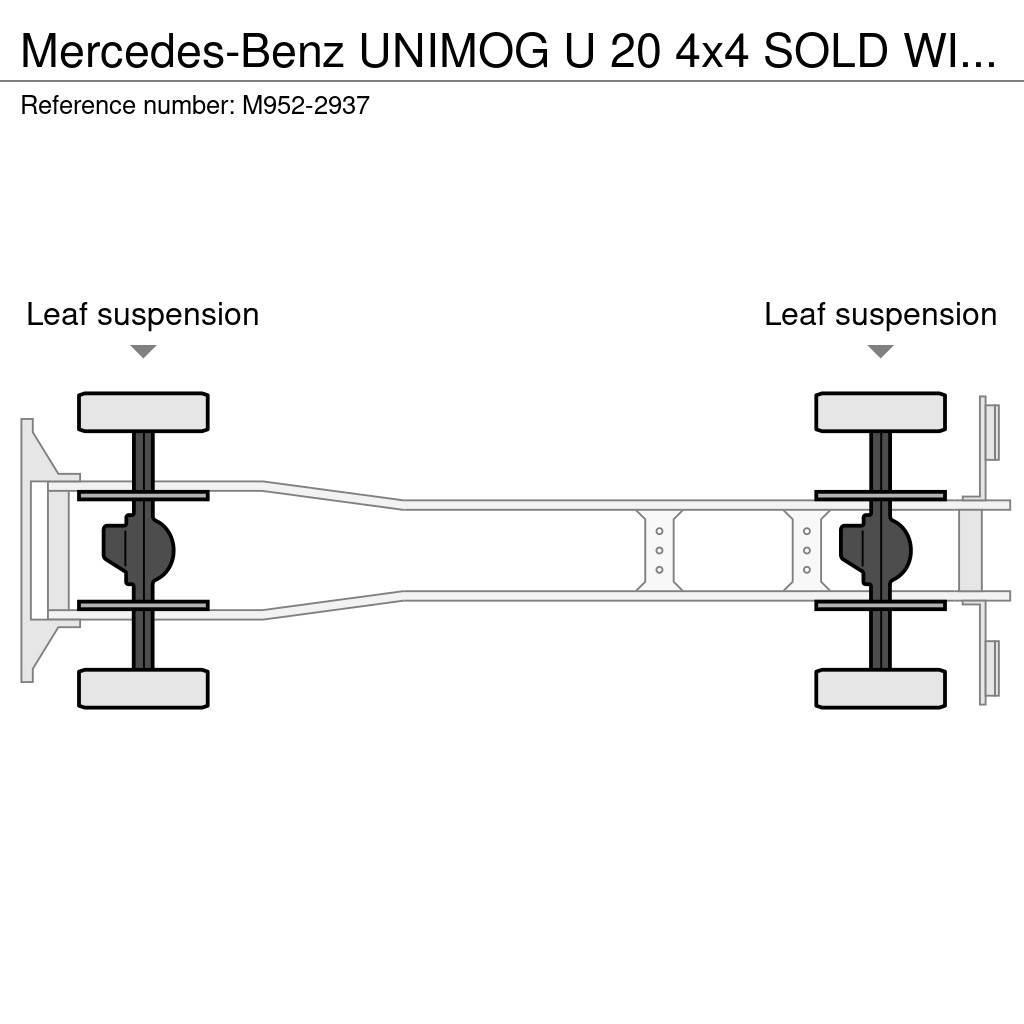 Mercedes-Benz UNIMOG U 20 4x4 SOLD WITHOUT SNOW PLOW & SPREADER Kiper kamioni