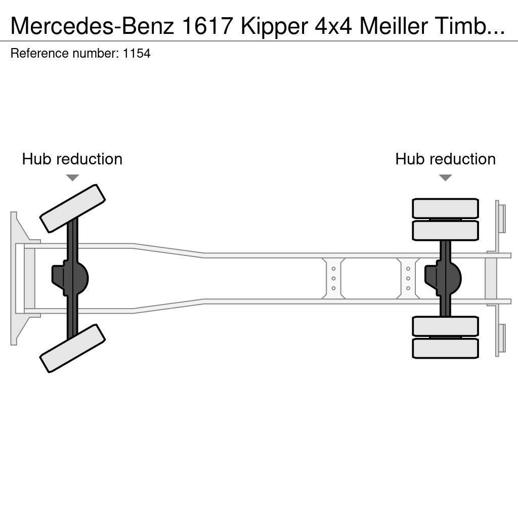 Mercedes-Benz 1617 Kipper 4x4 Meiller Timber Crane Big Axle Good Kiper kamioni